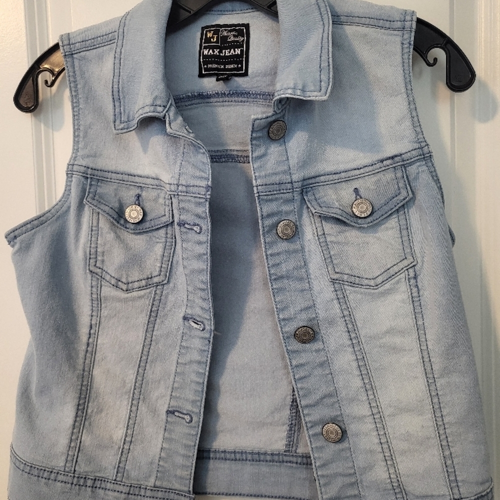 Wax Jean Light Blue Denim Vest